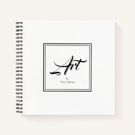 Kunst mit Ihrem Namen in Border Sketchbook Noteboo Notizbuch
