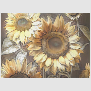 Kunst Moderne Sonnenblumen auf dem Feld Sammlung Seidenpapier
