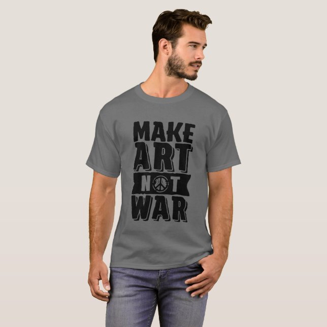 Kunst nicht Krieg für Kunstschüler oder Lehrer mac T-Shirt (Vorne ganz)