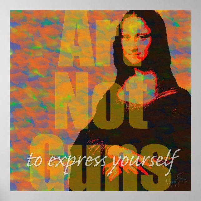 Kunst nicht Waffen Poster (Vorne)