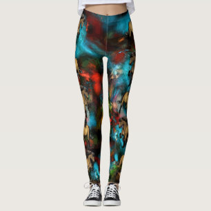 Kunst Nouveau abstrakt Leggings