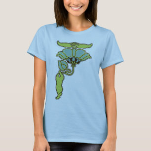 Kunst Nouveau Blume T-Shirt