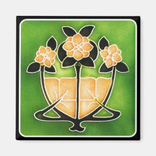 Kunst Nouveau Blumenmagnet Magnet