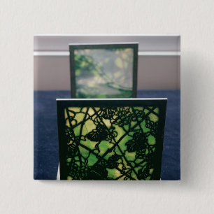 Kunst Nouveau Bücherstützen, Tiffany-Studios, Button