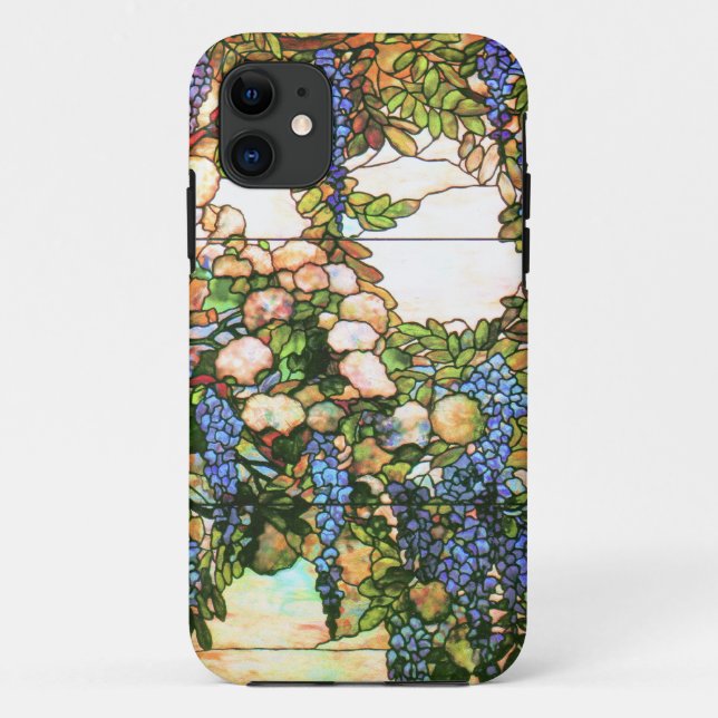 Kunst Nouveau Buntglas-Tiffany-Natur Case-Mate iPhone Hülle (Rückseite)