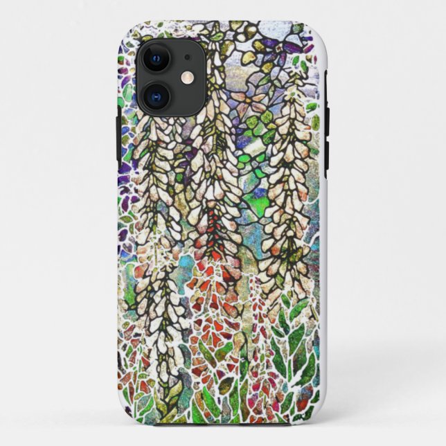 Kunst Nouveau Buntglas-Tiffany-Natur Case-Mate iPhone Hülle (Rückseite)