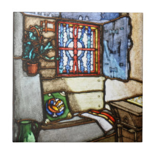 Kunst Nouveau Buntglas Windows - Fliese