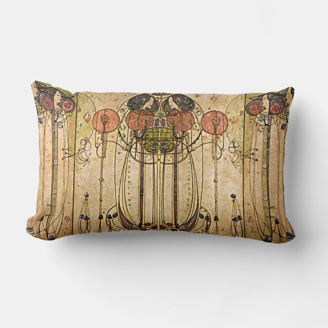 Kunst Nouveau Charles Mackintosh Wassail Kissen (Vorderseite)