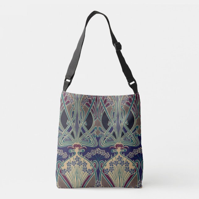 Kunst Nouveau Crossbody Tasche (Rückseite)
