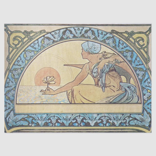 Kunst Nouveau Decoupage Papier (Vorderseite)