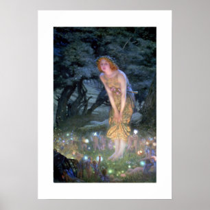 Kunst Nouveau Fantasie-Druck 20x20 Poster