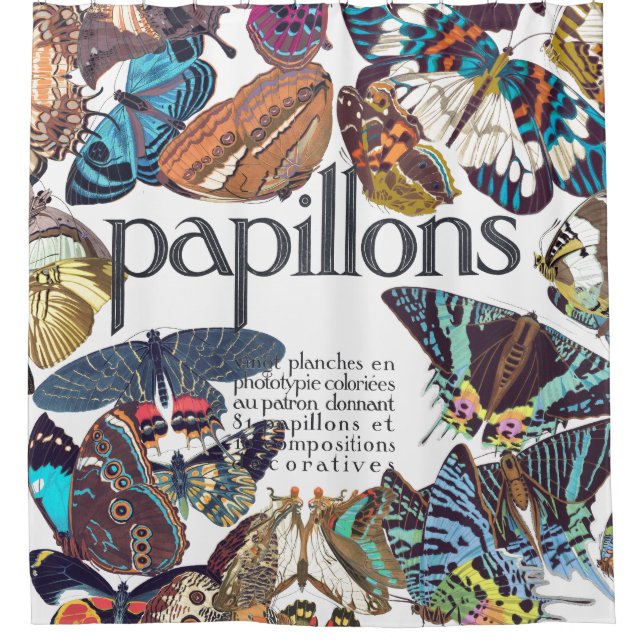 Kunst Nouveau französischer Duschvorhang (Vorderseite)