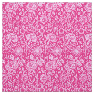 Kunst Nouveau Gartennelken-Damast, Fuchsien-Rosa Stoff