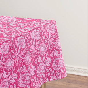 Kunst Nouveau Gartennelken-Damast, Fuchsien-Rosa Tischdecke
