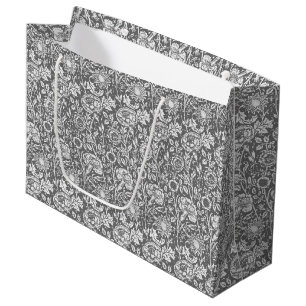Kunst Nouveau Gartennelken-Damast, Grau/Grau Große Geschenktüte