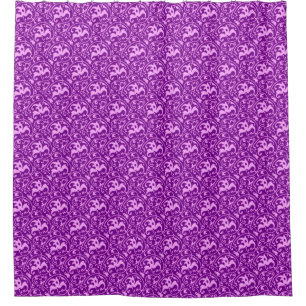 Kunst Nouveau Ikat - Orchidee und Lila Duschvorhang
