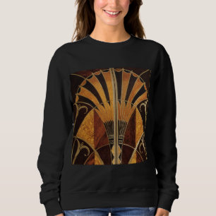 Kunst Nouveau, Kunst-Deko, Vintage, multi hölzern Sweatshirt