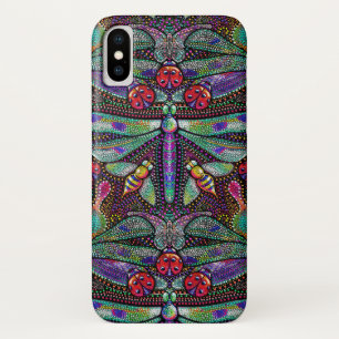 Kunst nouveau Libellen-Damastkasten für iPhone X Case-Mate iPhone Hülle