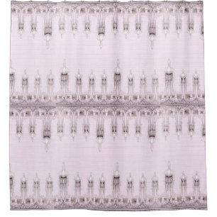 Kunst Nouveau Lilien-Blumenduschvorhang Duschvorhang