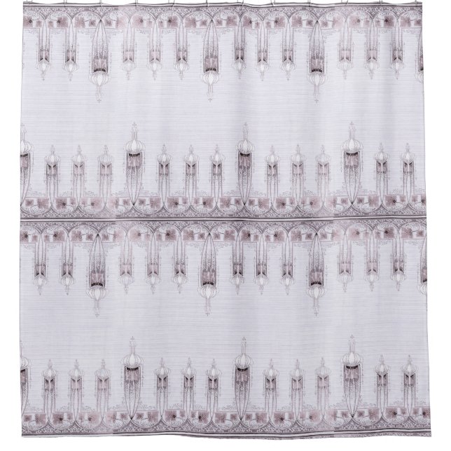 Kunst Nouveau Lilien-Blumenduschvorhang Duschvorhang (Vorderseite)