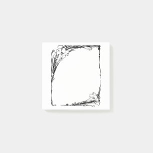 Kunst nouveau Lilien-Post-Itanmerkungen Post-it Klebezettel