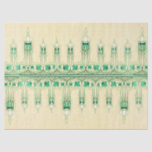 Kunst Nouveau Lilien-rosa mit Blumenseidenpapier Seidenpapier