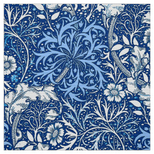 Kunst Nouveau Meerespflanze mit Blumen, Stoff