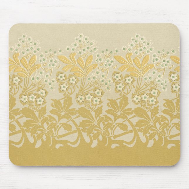 Kunst nouveau mit Blumen Mousepad (Vorne)
