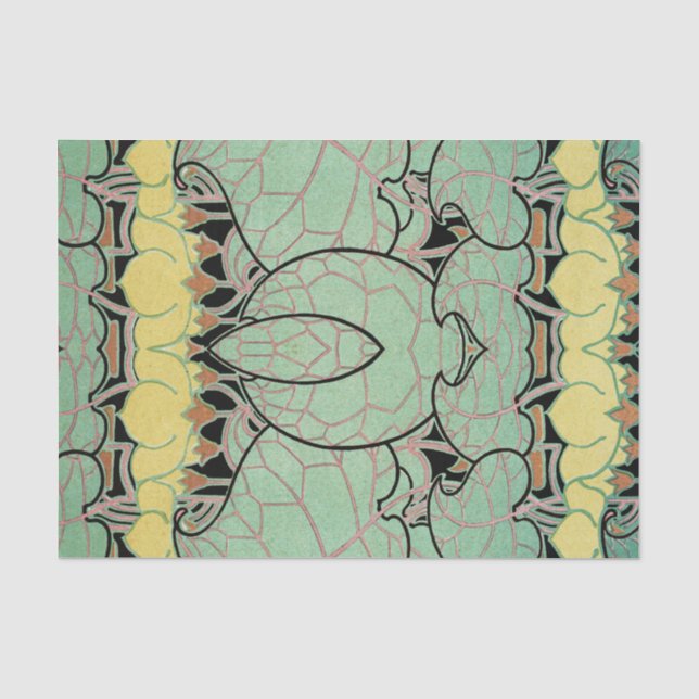Kunst Nouveau Muster #10 Seidenpapier (Vorderseite)
