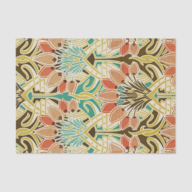 Kunst Nouveau Muster #11 Seidenpapier (Vorderseite)