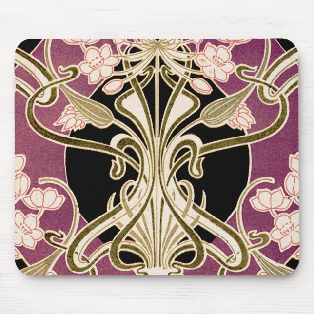 Kunst Nouveau Muster #2 Mousepad (Vorne)