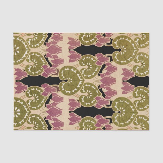 Kunst Nouveau Muster #4 Seidenpapier (Vorderseite)
