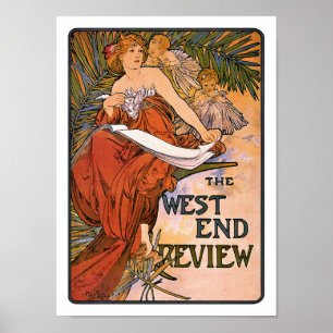 Kunst Nouveau Plakat:  Mucha - West End-Bericht Poster