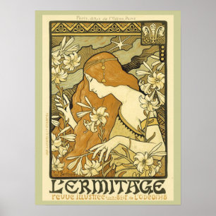 Kunst Nouveau Retro Plakat 18x24