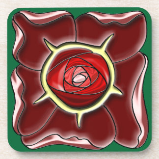 Kunst Nouveau Rose Untersetzer