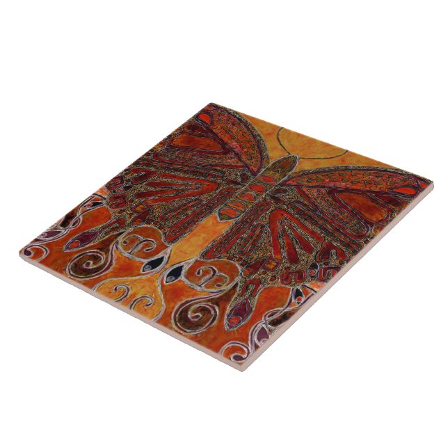 Kunst Nouveau Schmetterling (Malerei) Fliese (Seite)