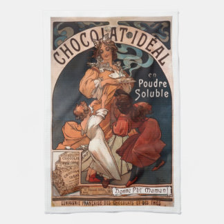 Kunst Nouveau Schokoladen-Geschirrtuch Handtuch
