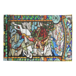 Kunst Nouveau St George Drache-Fenster-Kissenbezug Kissenbezug