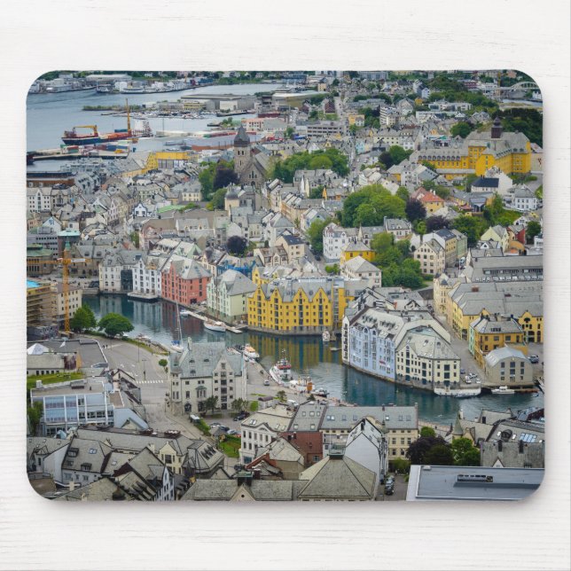 Kunst Nouveau Stadt Alesund, Norwegen mousepad (Vorne)