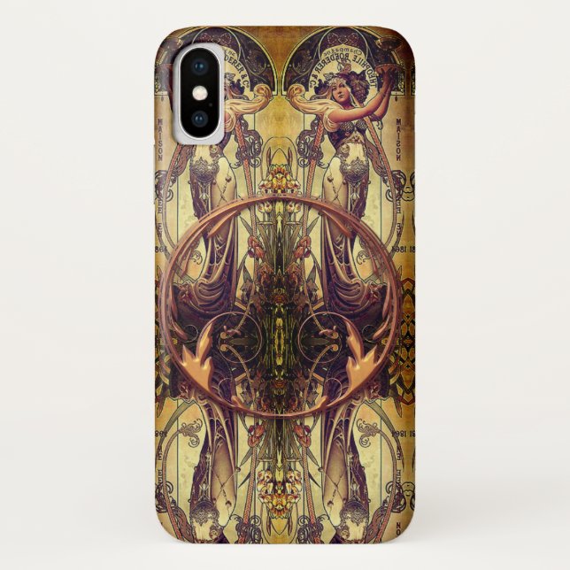 Kunst nouveau stoisches Bronzefrau iphone x Case-Mate iPhone Hülle (Rückseite)