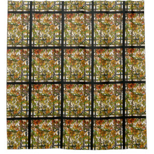 Kunst Nouveau Tiffany beflecktes Duschvorhang