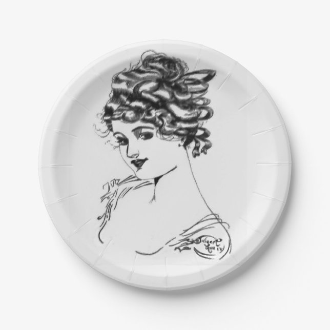 Kunst Nouveau Tinte 1917, die durch mein Pappteller (Vorderseite)