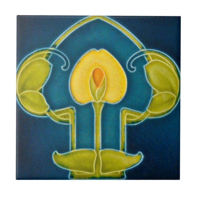 Kunst Nouveau Vintage Fliese (Vorderseite)