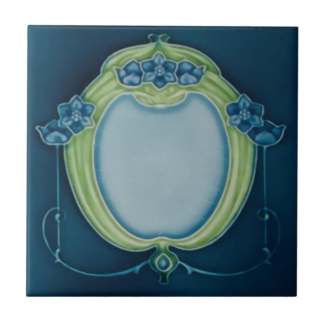 Kunst Nouveau Vintage Fliese (Vorderseite)