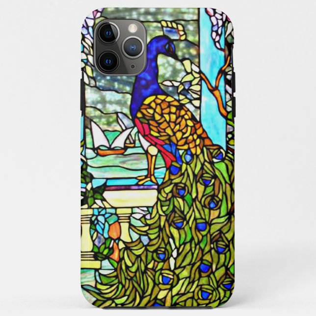 Kunst Nouveau Vintager Tiffany beflecktes Case-Mate iPhone Hülle (Rückseite)