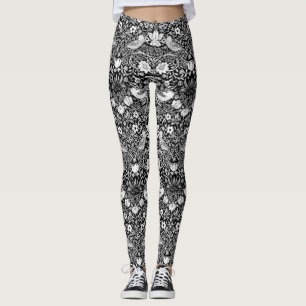 Kunst Nouveau Vogel u. Blumen-Tapisserie, Leggings