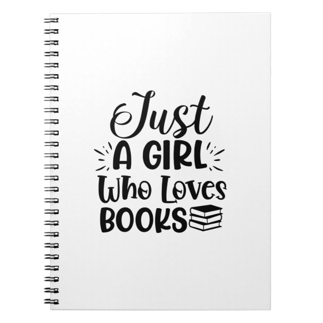 Kunst nur ein Mädchen lesen, das Lieben bucht Notizblock (Vorderseite)