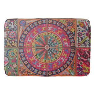 Kunst Oaxacas Mexiko mexikanische Stammes- Boho Badematte