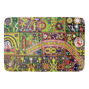 Kunst Oaxacas Mexiko mexikanische Stammes- Boho Badematte