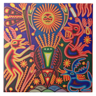 Kunst Oaxacas Mexiko mexikanische Stammes- Boho Fliese